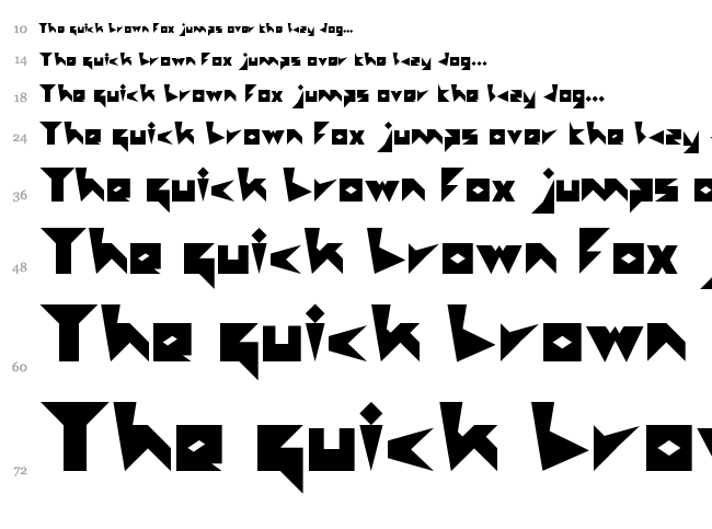 Creative Mind font waterfall